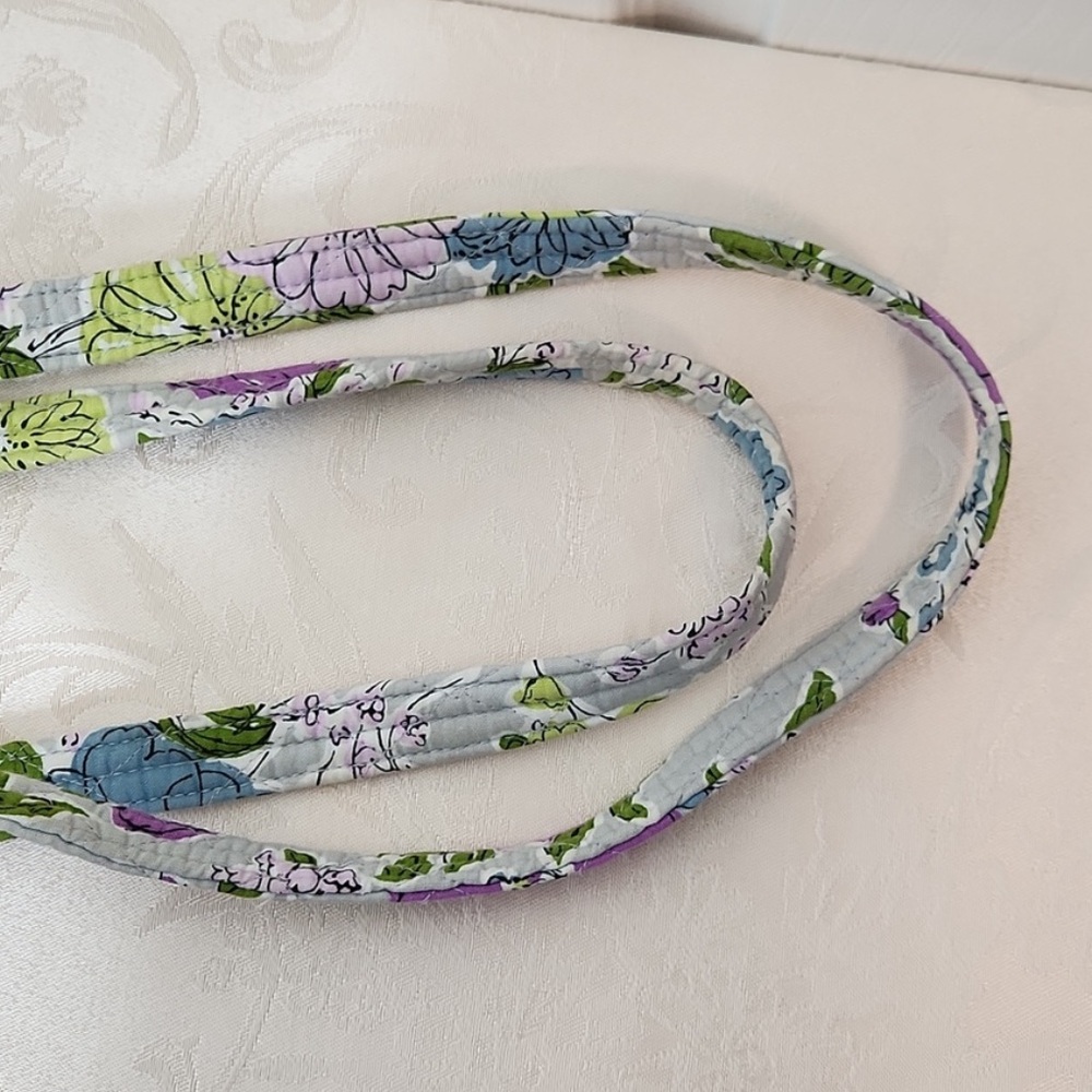 Vera Bradley Satchel Tote Shoulder Bag - Watercolor Gray Purple Floral Pattern - Picture 8 of 8